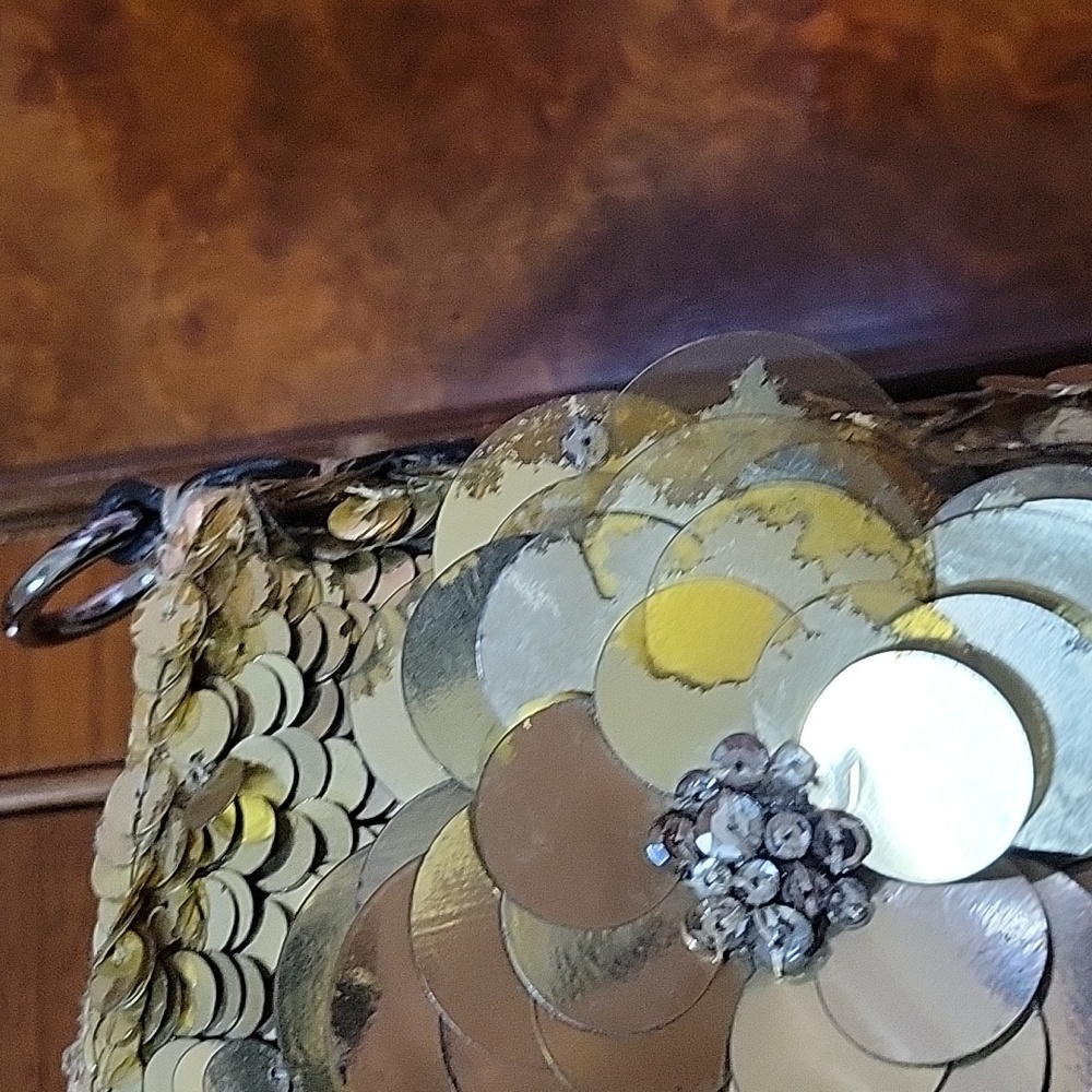 RARE VALENTINO ROSETTA GOLD TOTE. - Picture 7 of 16